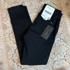 NWT Rag & Bone Nina High Rise Black Skinny Jean